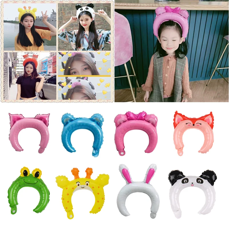 10 шт милые животные тиара головная повязка шар лягушка панда лиса принц шары в