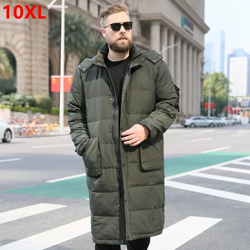 DIMI Big size brand Men' large size winter jacket male over the knee  thick warm  long down coat duck down jacket men oversized