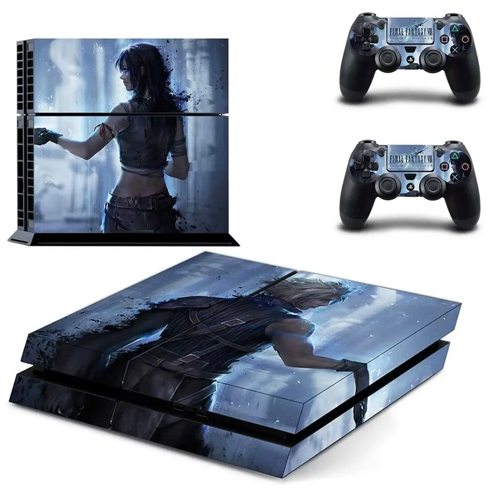 Final Fantasy 7 PS4 кожи Стикеры Виниловая наклейка для Sony Playstation 4 консоли и 2 контроллера