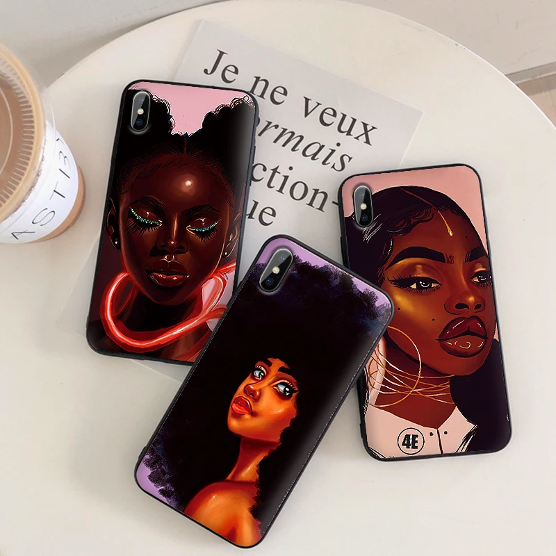 Черная девочка для Xiaomi redmi 8A S2 Go K20 Pro Чехол телефона силиконовый мягкий ТПУ чехол s