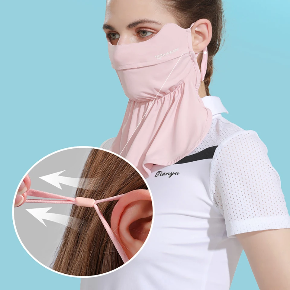 

Outdoor Sunscreen Anti-Ultraviolet Riding Mask Ice Silk Breathable Mountaineering Running Headwear Ear-Mounted Mask
