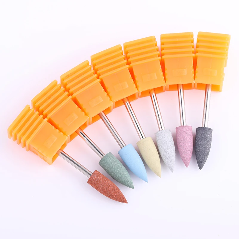 1 Pc Colorful Silicone Nail Drill Bits for Electric Machine Multi-size Shaping Files Art Replacement Tool Accessories | Красота и