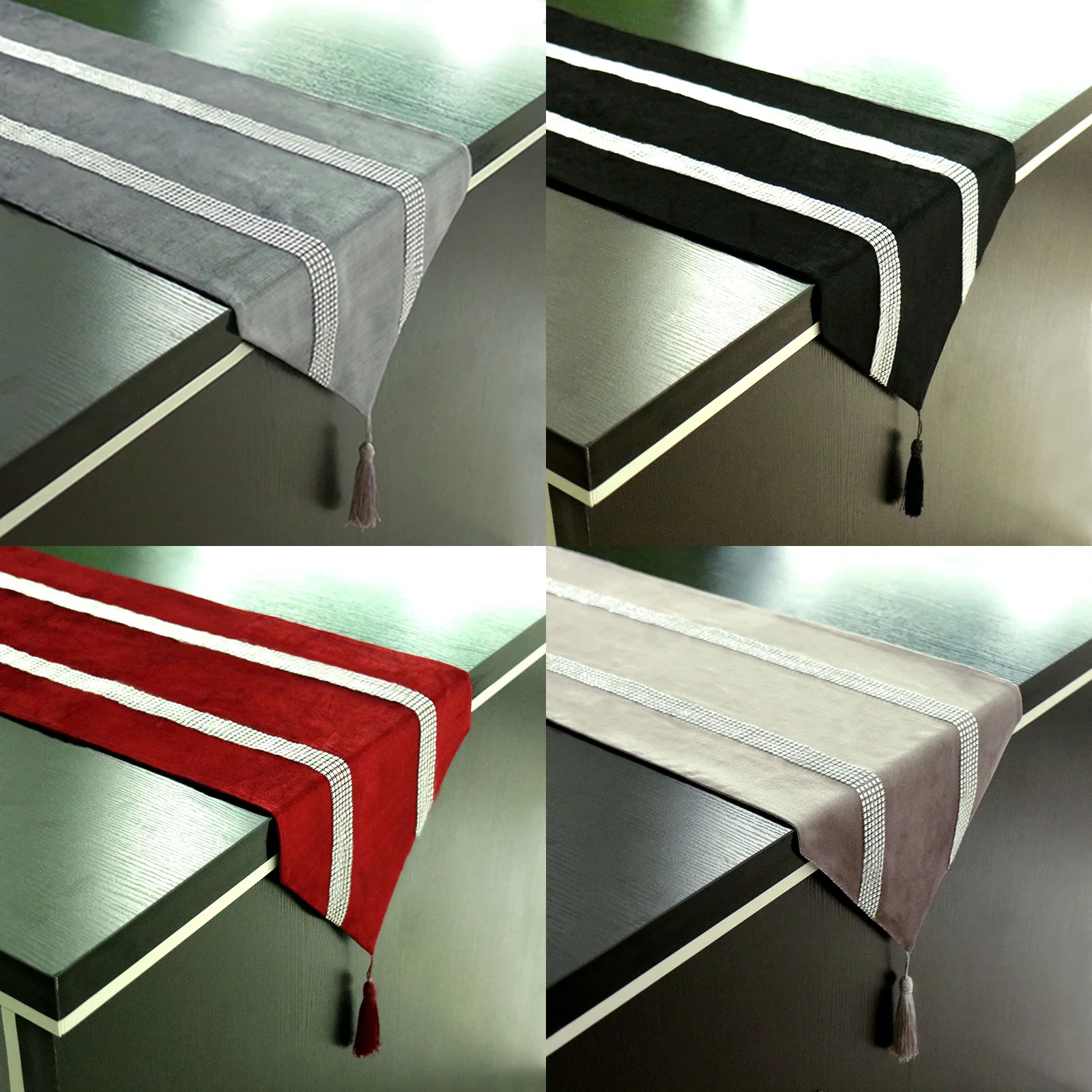 1 шт. современные настольные бегуны с кисточкой алмазные вечерние украшения для