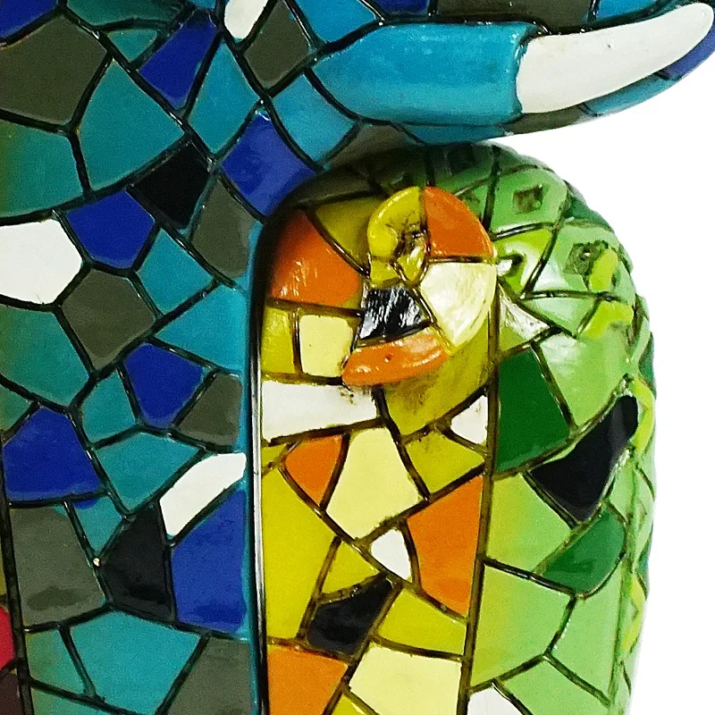 Полимерная мозаика в виде слона для украшения дома статуи животных и