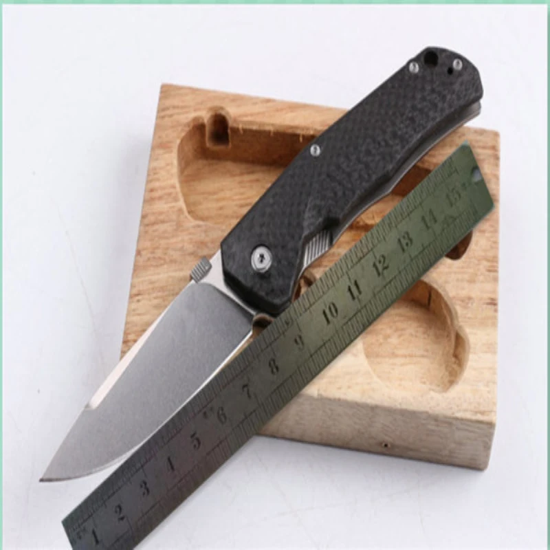 

Steel Lion Folding Knife (D2 Blade) Carbon Fiber Titanium Alloy High Hardness Tactical Outdoor Hunt And Camp EDC Tool Gift