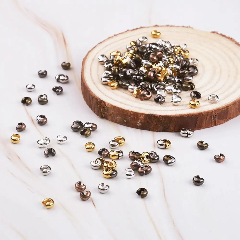 500 шт. Круглые Обжимные крышки для бижутерии 3 мм 4 5 | Украшения и аксессуары