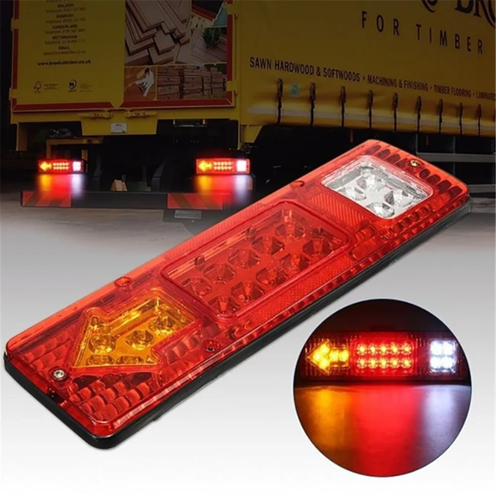 

SUHU 1Pcs Electronic Rear Tail Light 12v/24v Car Rear Tail Light 19LED Electronic Rear Tail Light Arrow Tail Light Signal Lamps