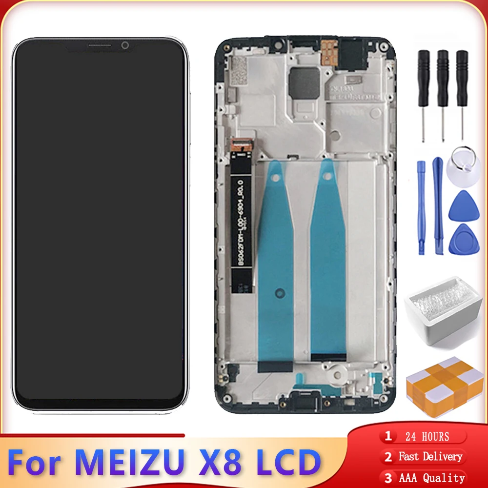 Оригинальный экран 6 2 дюйма для Meizu X8 M852H M852Q ЖК дисплей сенсорный с рамкой