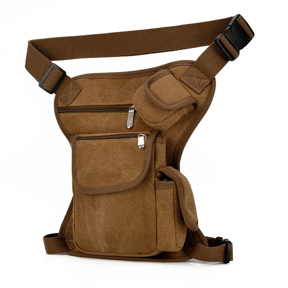 

Холщовый дорожный поясной кошелек для мужчин и женщин, тактическая сумочка на бедро в стиле милитари, мотоцикла, велосипеда, с несколькими к...