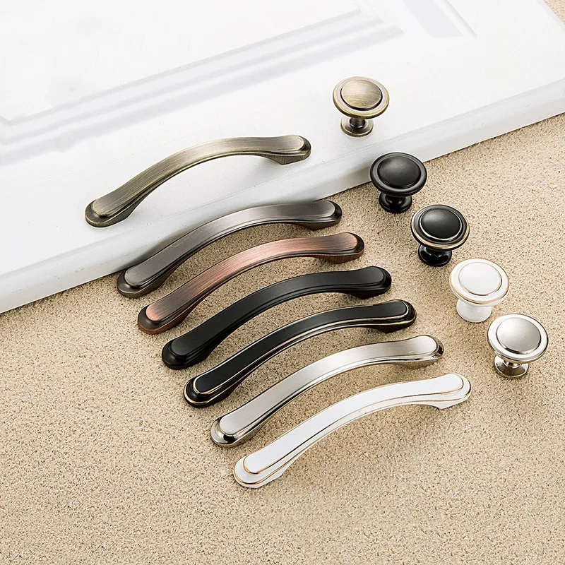 

Modern Zinc Alloy Cabinet Handles Kitchen Cupboard Door Pulls Drawer Knobs Fashion Handles Wardrobe Pulls Furniture Handle