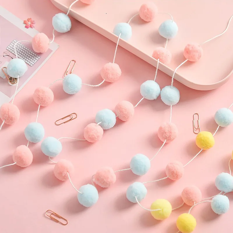 Фетровая гирлянда в виде шариков 2 3 м 30 шт. | Дом и сад