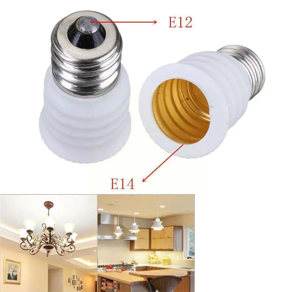

E12 To E14 Bulb Lamp Holder Adapter Socket Converter Light Base Candelabra Lamp Holder Converter Accessories For E14 Light H8S5