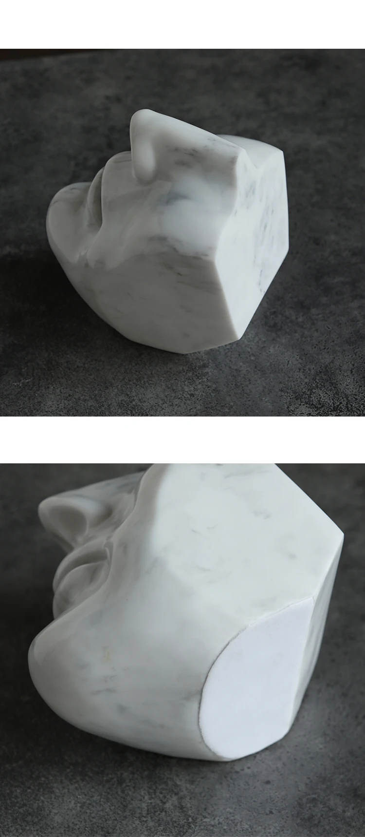 Современная мраморная текстура Полулицо статуя предметы для домашнего декора