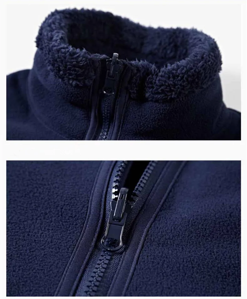 Winter Large Size Plus Velvet Reversible Jacket Men Women Outdoor Trekking Hiking Climbing Coat Sports Thermal Fleece Clothes