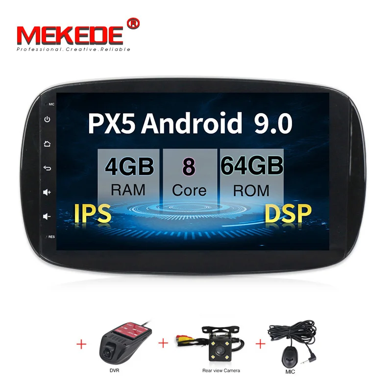 64G DVD CAMERA DVR Ips DSP 4 ядра 2G ram Android 9,0 автомобильный мультимедийный плеер dvd gps для Mercedes/Benz Smart Fortwo автомобильный Радио стерео - Цвет: 64G DVD CAMERA DVR