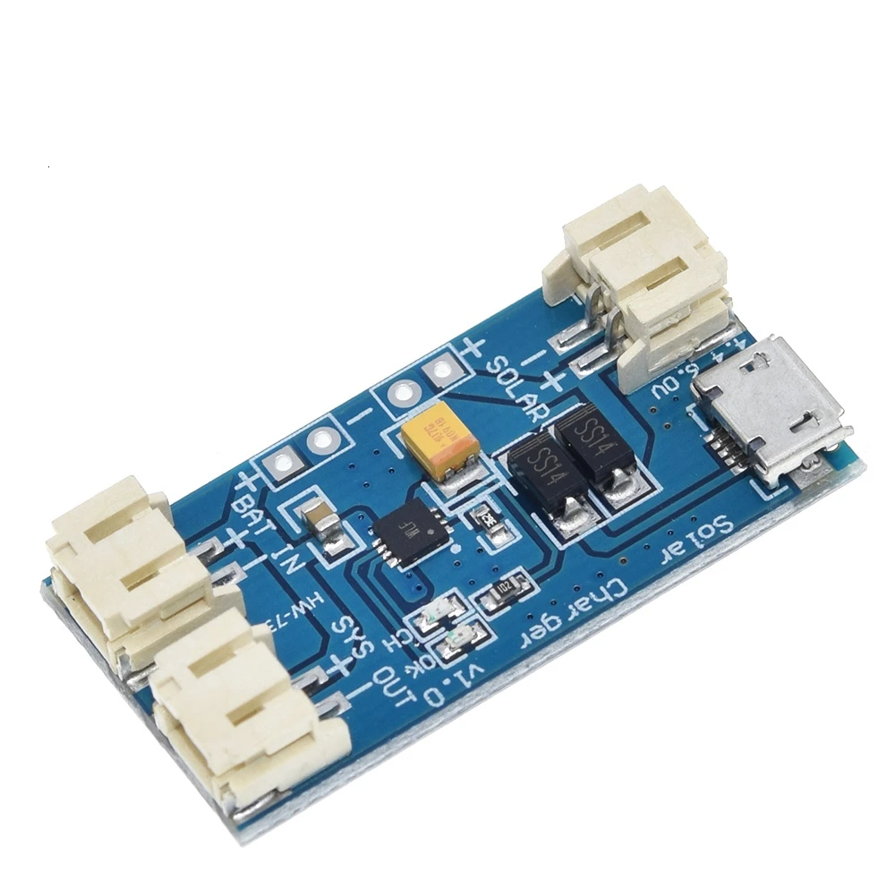 TZT 500Ma Мини Солнечное зарядное устройство CN3065 литиевая батарея чип заряда DIY наружная зарядная плата модуль для Arduino
