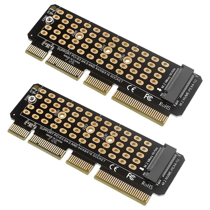 

Nvme Adapter M.2 Nvme to Pcie 4.0 Riser Card Pcie X16 X8 X4 Expansion Mkey Supports 1U Server