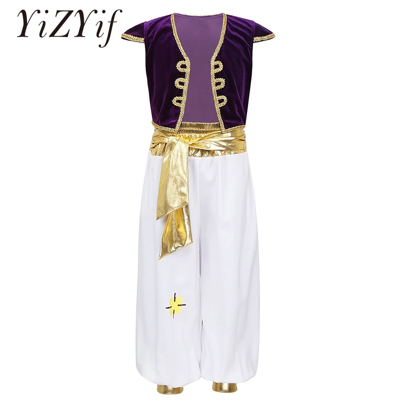 Костюм арабского принца для мальчиков жилет с рукавами-крылышками и штаны