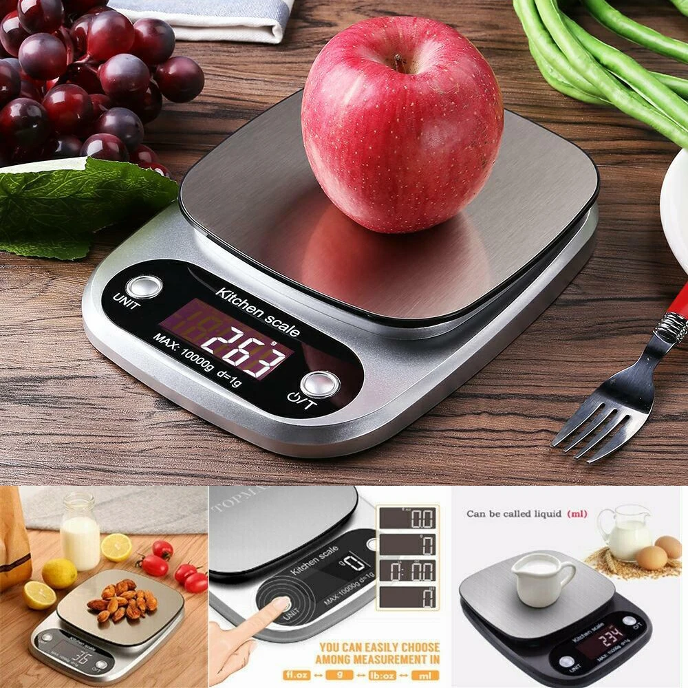 Цифровые кухонные весы 1 г 10 кг с ЖК дисплеем электронные высокой точности для