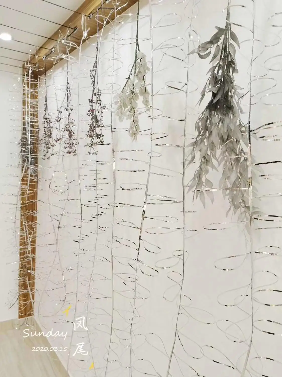 10 шт. длиной 2 м ПВХ Фольга на завязках вечерние магазин центр события свадьбы