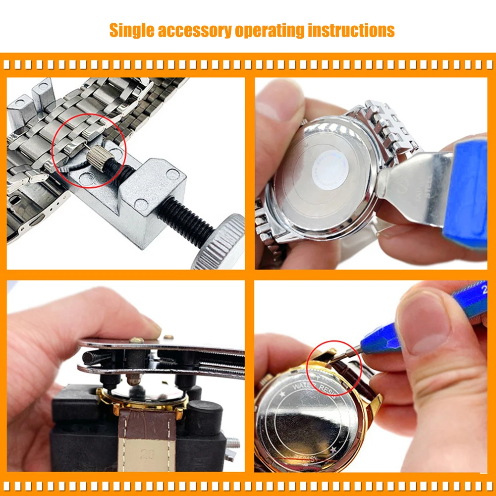 

185x Watchmaker Watch Repair Link Pin Remover Back Case Opener Spring Bar Horlogemaker Gereedschap Repair Tools