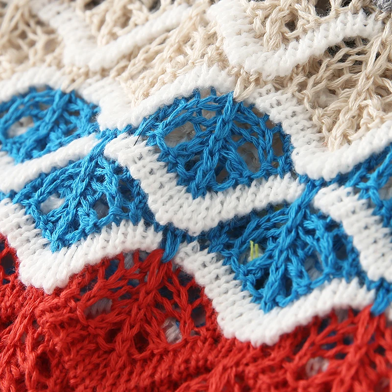 Винтажное шикарное вязаное мини-платье в цветную полоску для женщин 2019 модное