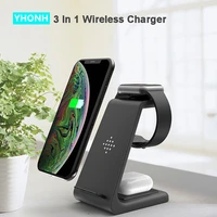 3 in 1qi wireless charging station for iphone11 proxrxsairpods proiwatch5 4 3 2 cargador charger for samsungs10budswatch