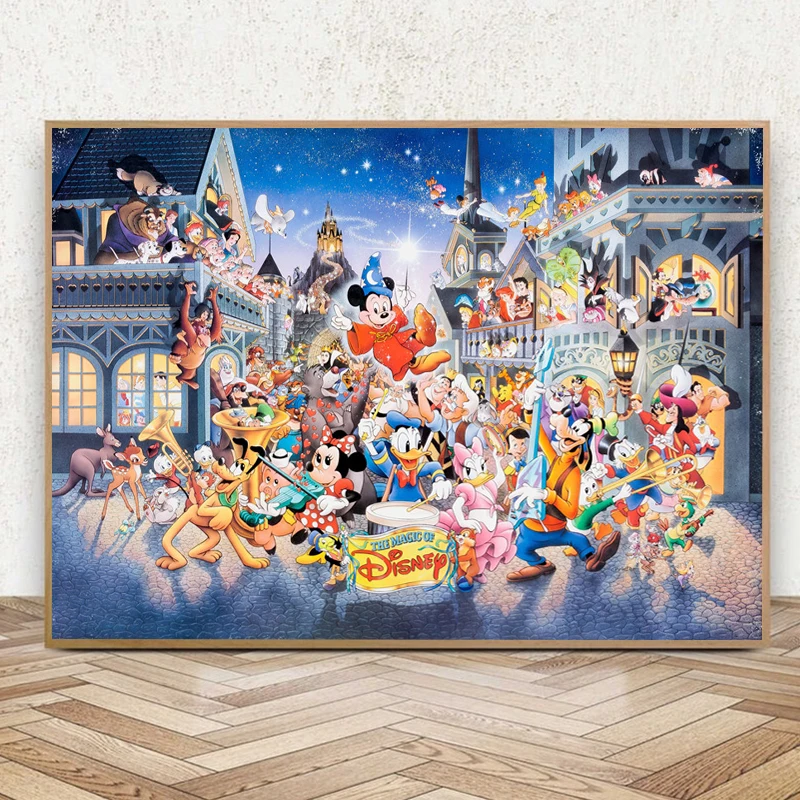 

Картина на холсте «волшебство Диснея», настенный постер с изображением Микки Мауса, клуба, для детской спальни, мультяшный домашний декор