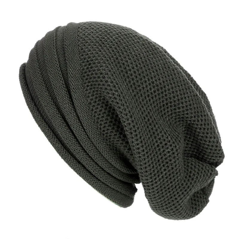 

2020 Winter Baggy Slouchy Beanie Hat Wool Knitted Warm Casual Slouchy Cap for Men Women Fashion Hats