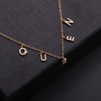 stainless steel letters hope necklace diy name 26 letters custom necklace custom name pin letter chain birthday gifts for women
