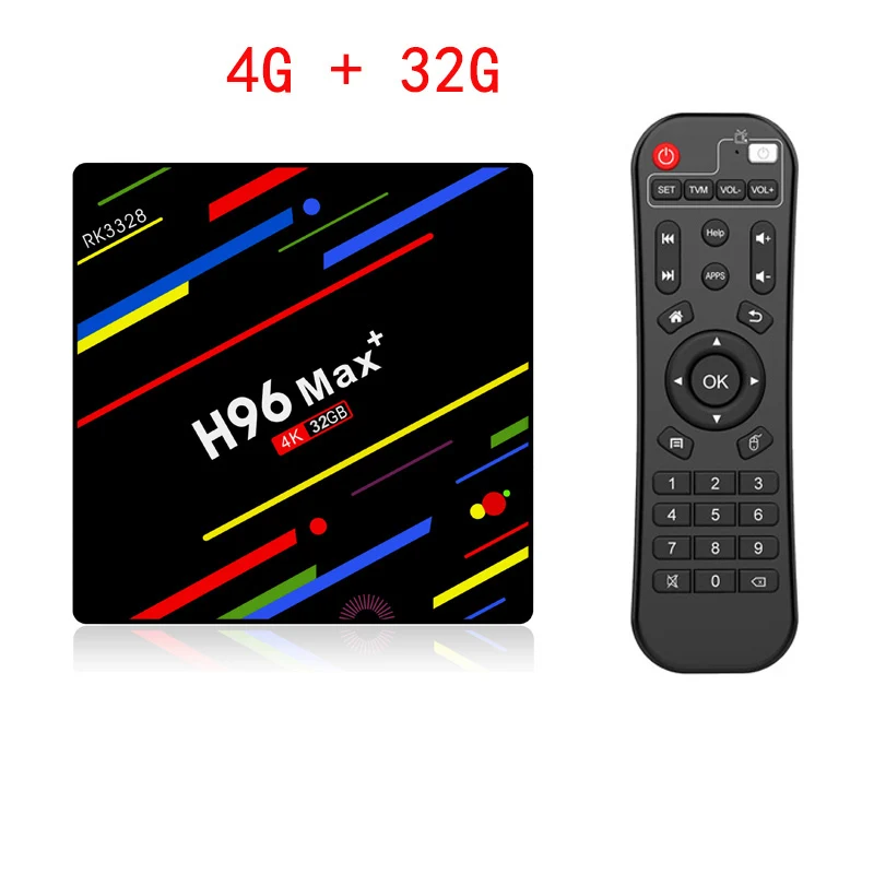 H96 MAX Plus Smart tv Box Android 9,0 4 Гб 64 Гб Rockchip RK3328 H.265 4K Youtube Netflix Google Play медиаплеер PK X96 MAX - Цвет: 4G 32G Normal remote