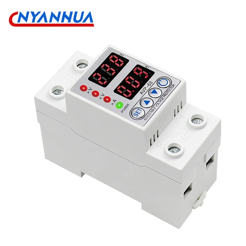 Resettable e Undervoltage Interruptor de Interruptor Casa Inteligente Sobrecorrente Proteção Interruptor Sobrecarga Ajustável 63a 220v