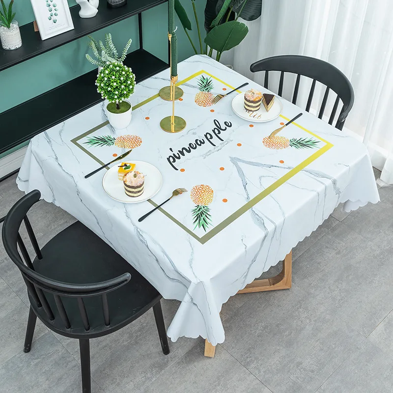 Водонепроницаемая настольная скатерть из ПВХ квадратные скатерти для дома