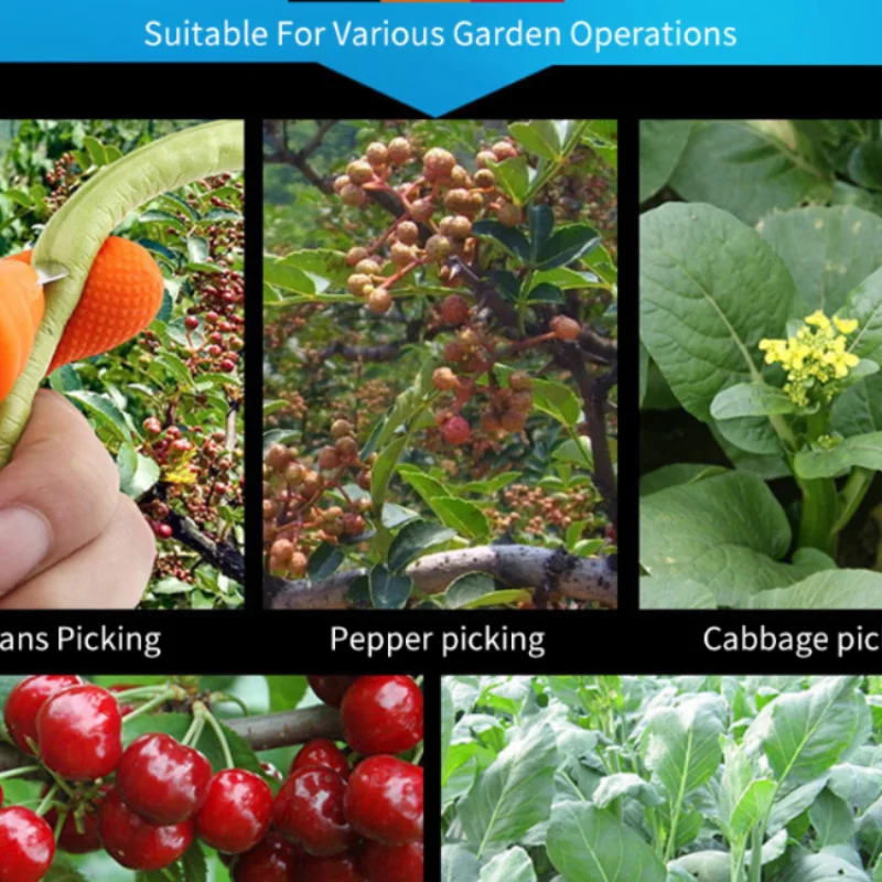 

Silicone Thumb Knife Finger Protector Vegetable Harvesting Knife Plant Blade Scissors Cutting Rings Garden Gloves