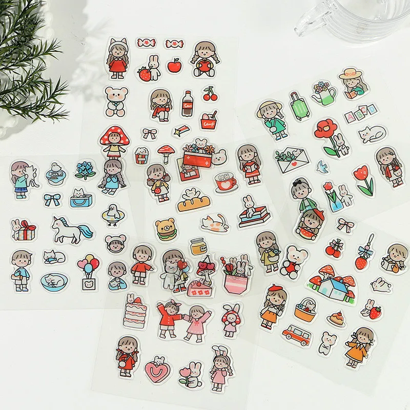 Mohamm 1 лист мультфильм Скрапбукинг наклейки бумажный стикер хлопья стационарные