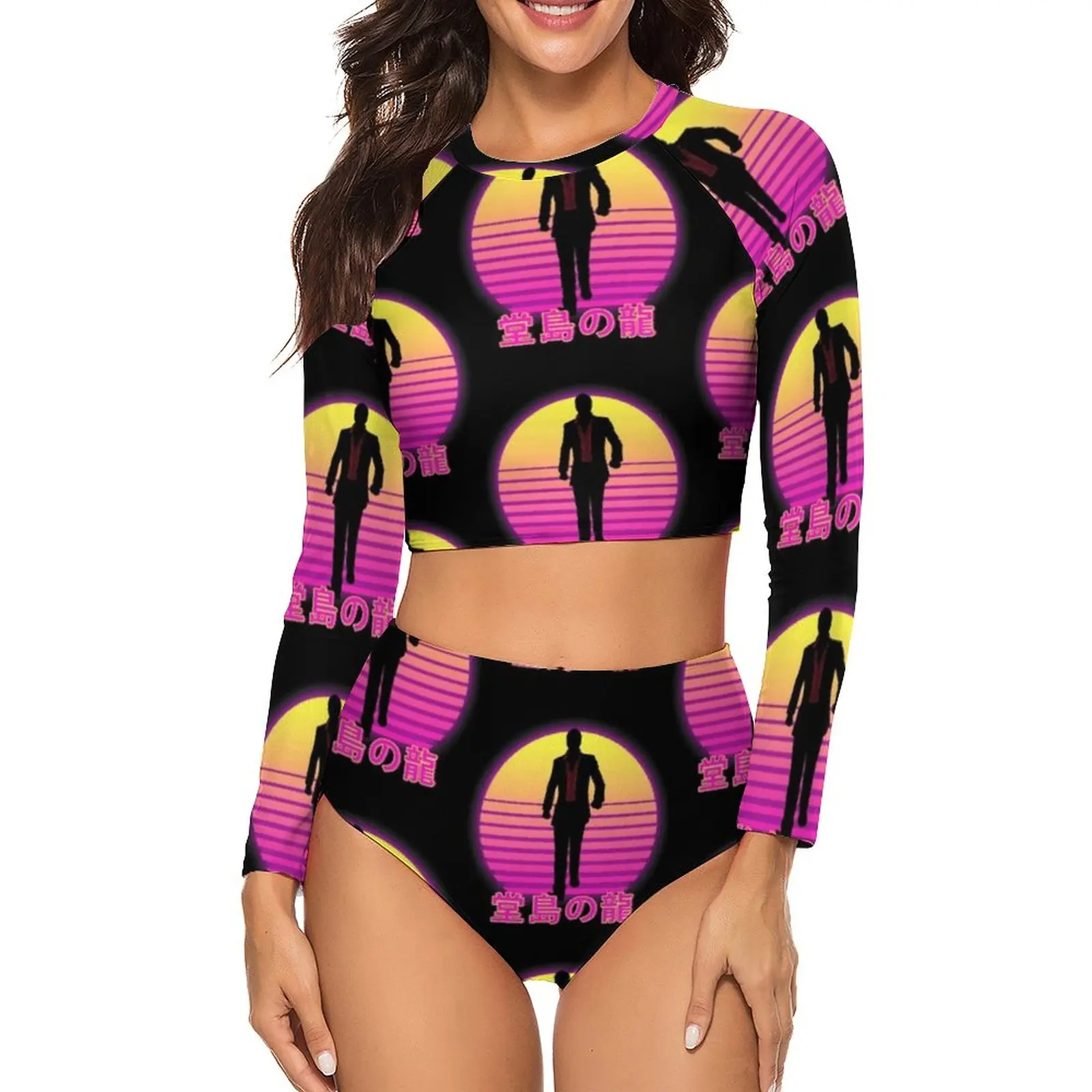 

Yakuza Bikini Swimsuit High Waist Best Fantasy Swimwear Bathing 2 Piece Big Chest Bathing Suit