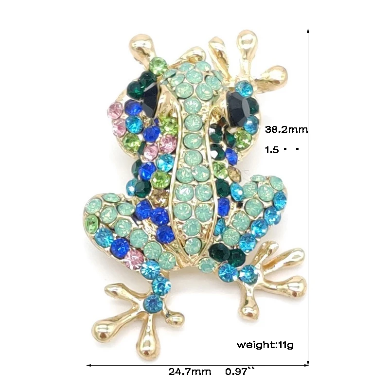 

PD BROOCH European American Fashion Animal Brooch Zircon Painting Oil Brooch Custom Wholesale Brooch Frog brooch Gift Jewelry