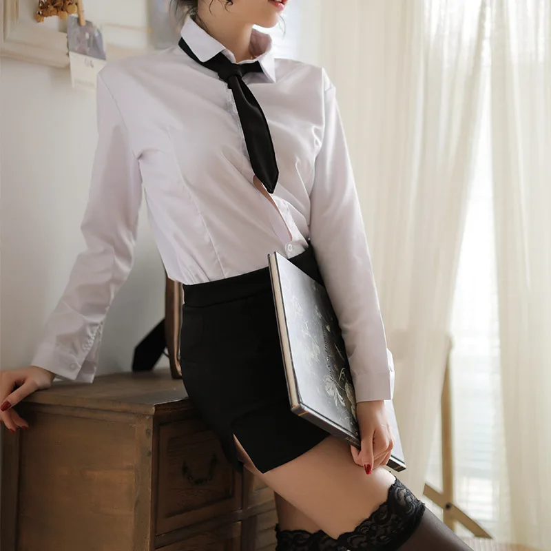 

Bodysuit Female secretary outfit sexy uniforms temptation lingerie OL teachers tight package hip skirt suits passion