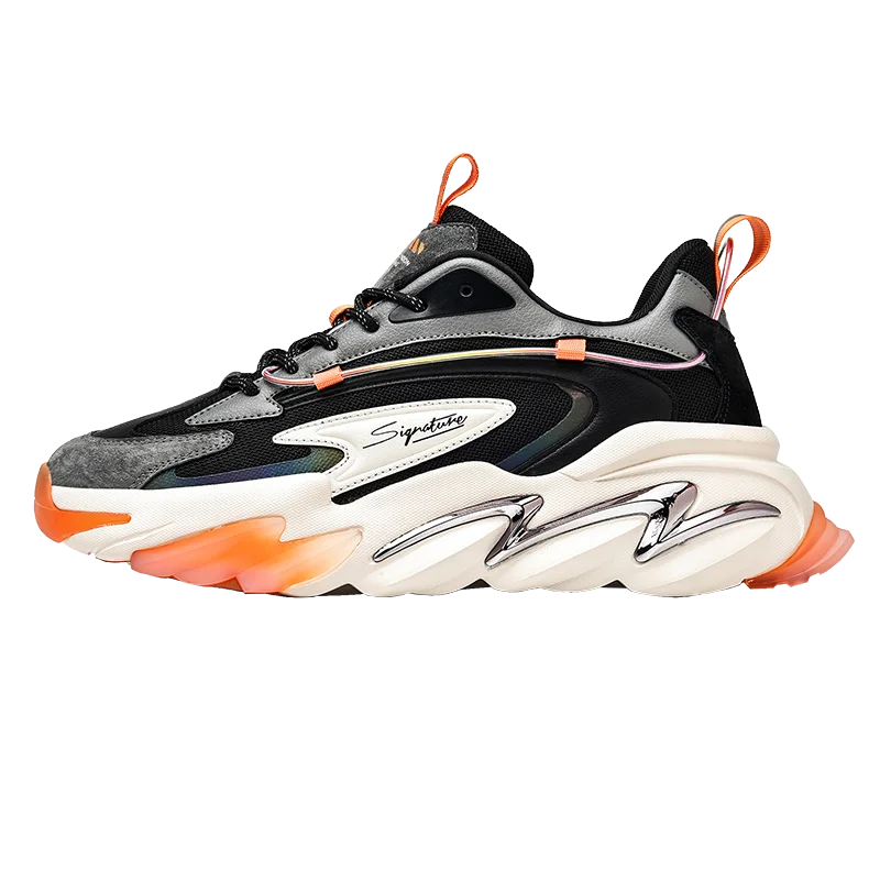 

2021 Autumn Men's Shoes Casuals Lace-Up Mixed Colors Cross-tied Round Toe Low Heels Flat Air Mesh Non-slip Breathable Sneakers