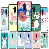 cute lama alpaca silicone cover for oneplus nord ce 2 n10 n100 9 9r 8t 7t 6t 5t 8 7 6 plus pro phone case shell