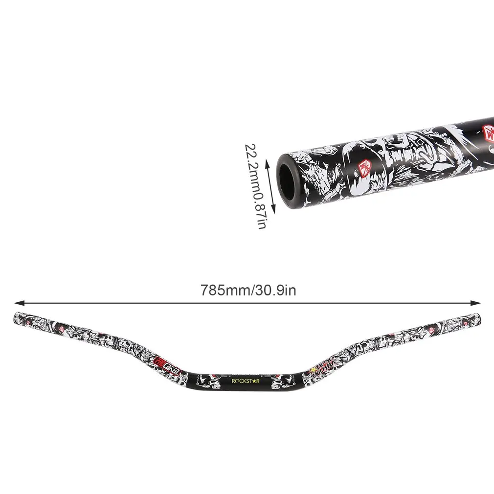 

Aluminum Alloy Motorcycle Handlebar Riser MX 1 1/8 Inches 28mm Handle Fat Bar with Skull Flower Pattern