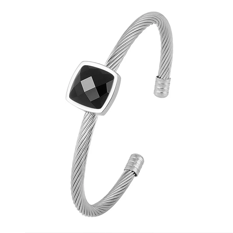 Простой многоцветный большой квадратный браслет с кристаллами Модный женский и