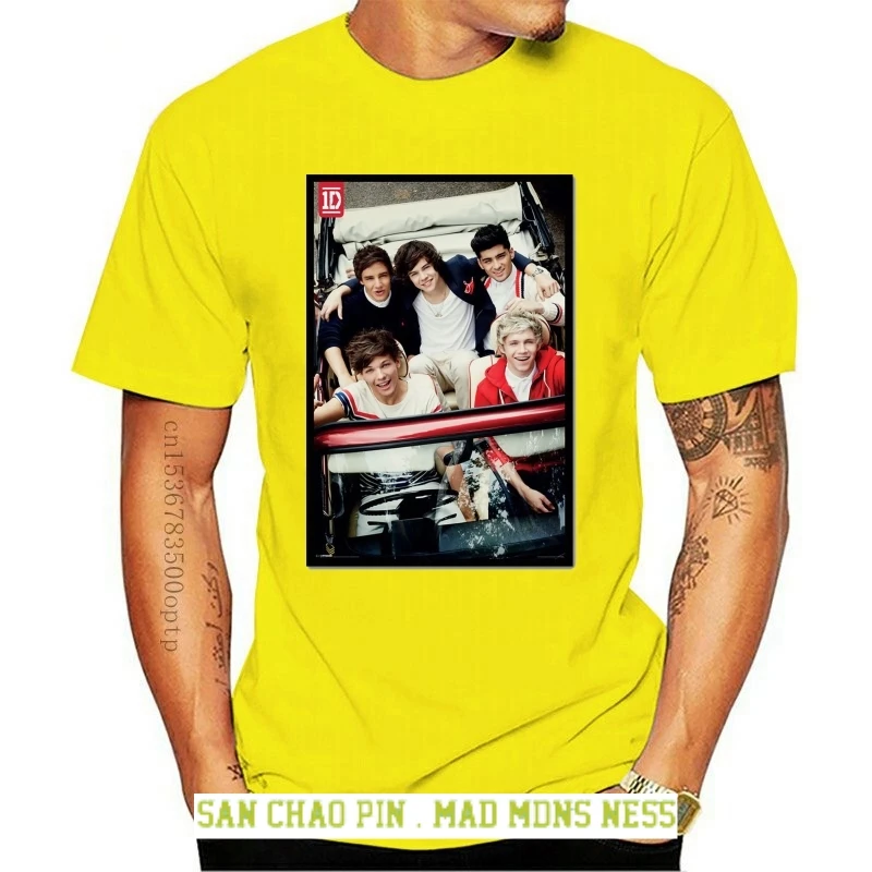 

One Direction Cruzin' T-Shirt White 100% cotton New.S M L Slim Fit english pop T Shirt Men Summer Casual