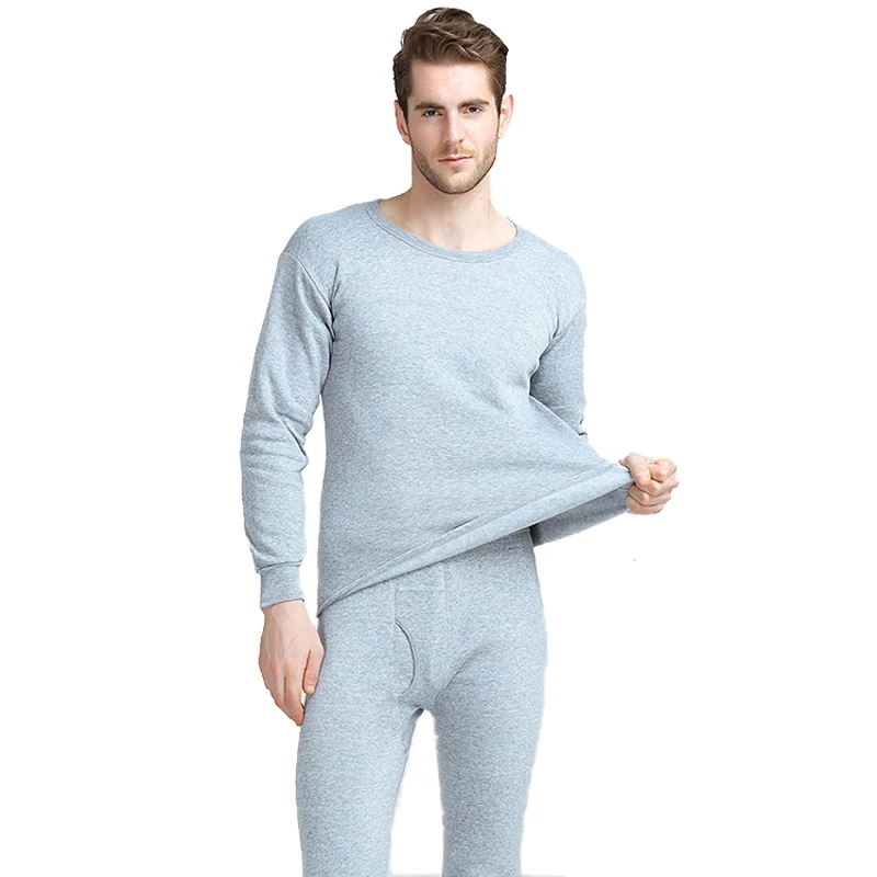 men light grey set Fanceey, компрессионная одежда, термобелье для женщин, быстросохнущее, анти микробное, кальсоны для женщин, вторая кожа, термо нижнее белье - Цвет: men light grey set