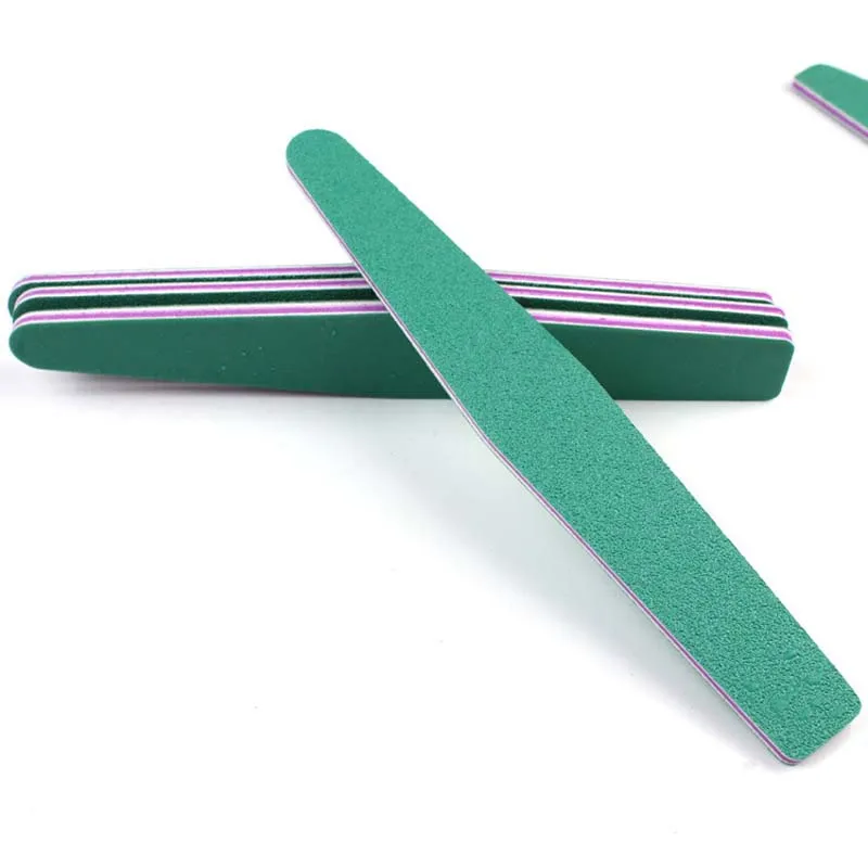 

10pcs/lot Washable Green Rhombus Double Side Nail files buffer Polishing Grinding Manicure Pedicure Nail Buffers File Tools