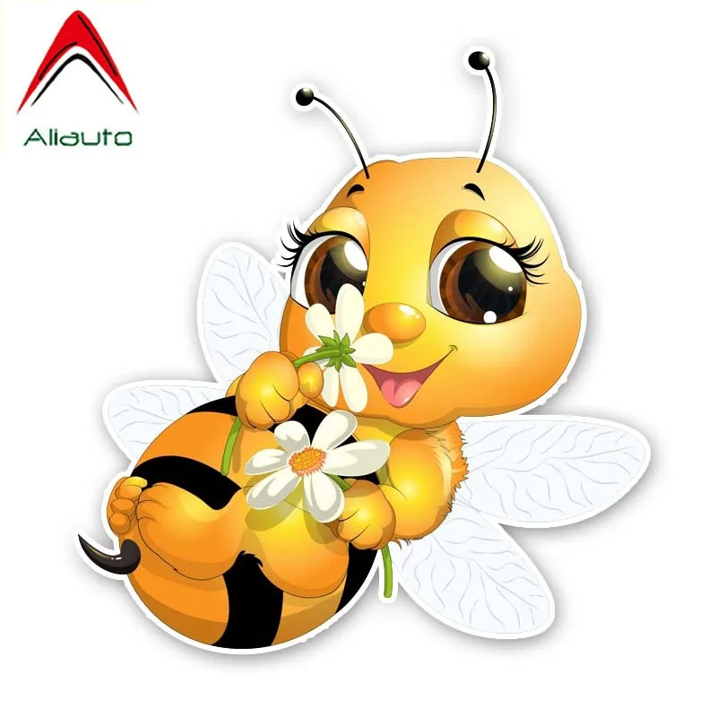 

Aliauto A Lovely Little Bee Car Sticker Auto Accessories PVC Decal ,14CM*15CM