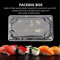 50100pcs disposable sushi packing box fruit cake carry out container take out boxes rectangular sushi box
