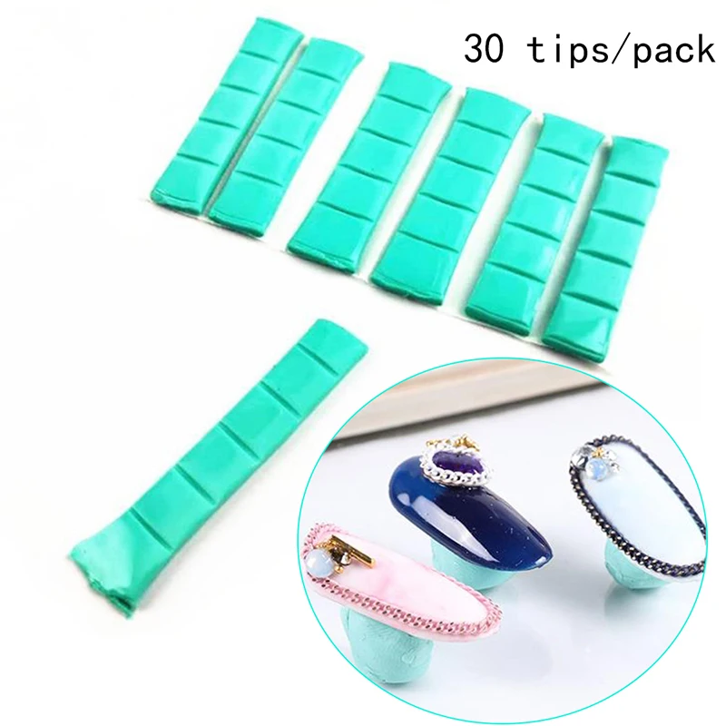 30pcs Fixing Clay Stick Removable Glue Mud For Nails Tips Holder Reusable |