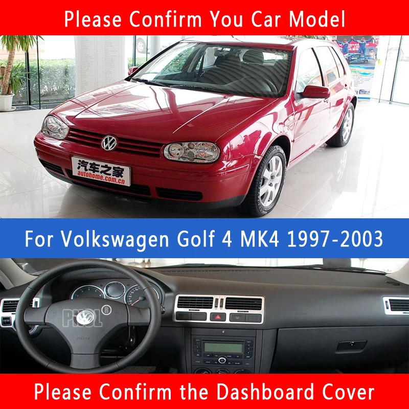 PNSL коврик для приборной панели автомобиля Volkswagen Golf 4 MK4 1997 ~ 2003 Солнцезащитный блок