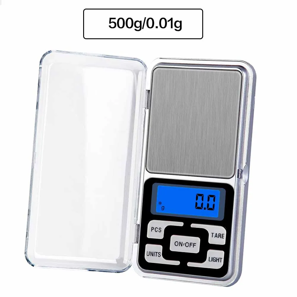 500g 0.01g Мини цифровые весы 100/200/300/500g 0,01/0,1 г Высокая точность Электрический карман для ювелирные весы грамм Вес Кухня инструмент - Цвет: 500g 0.01g